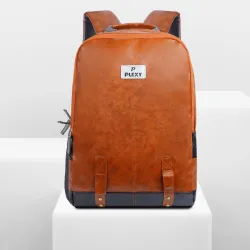 PLEXY 40L Tan Anti-Theft Laptop Backpack