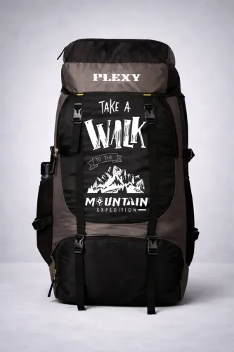Image of PLEXY Large 70 L Laptop Backpack UNISEX Water Proof Mountain Rucksack Hiking / Trekking / Camping Bag (Grey)