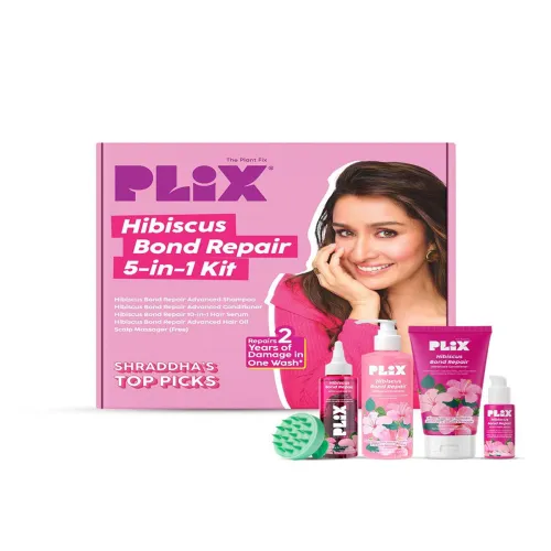 Image of PLIX THE PLANT FIX Set Of 5 Hibiscus Hair Care Set