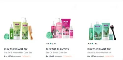 Image of PLIX THE PLANT FIX Set Of 5 Neem Hair Care Set Upto 77% OFF