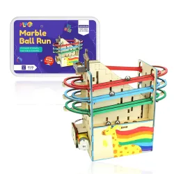 Pludo Marble Ball Run STEM Kit | DIY Marble Run Educational Toy
