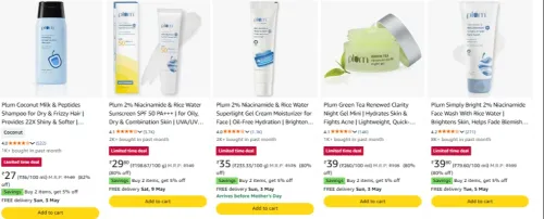 Image of Plum Beauty Products From ₹27