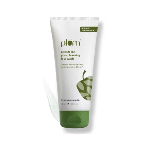 Image of Plum Green Tea Pore Cleansing Face Wash for Oily, Acne Prone, Dry & Combination Skin | with Glycolic Acid | Fight Pimple