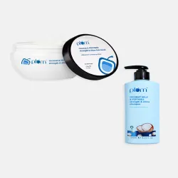 Plum Strength & Shine Hair Care Duo - Shampoo 250ml & Hair Mask 100g