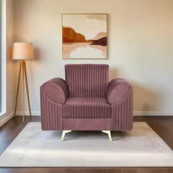 Seventh Heaven Venice 1 Seater Sofa, Extra Spacious, Plush Suede Fabric: 1 Year Warranty Fabric 1 Seater Sofa (Finish Color - Brown, DIY(Do-It-Yourself))
