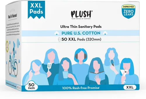 Image of PLUSH XXL U.S.Cotton Sanitary pads (Pack of 50)