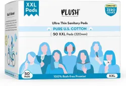PLUSH XXL U.S.Cotton Sanitary pads (Pack of 50)