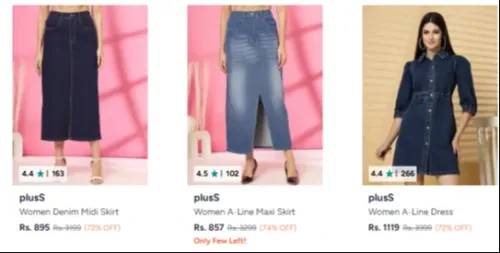 Image of Pluss Women Clothes Minimum 70% Discount