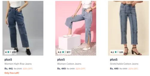 Image of Pluss Women Jeans Starting @ ₹441
