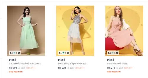 Image of PlusS Women's Dresses at 90% Discount 