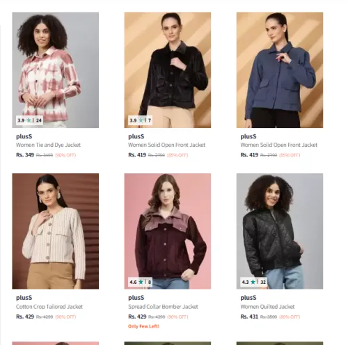 Image of PlusS Women's Jacket at 90% Discount