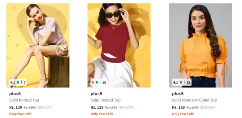 Image of Pluss Women's Top Starting At ₹139