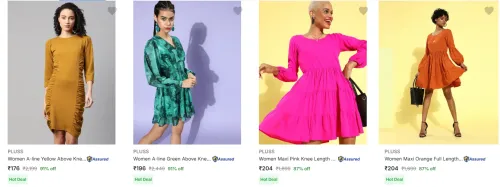 Image of Pluss Women's Dresses upto 91% Discount