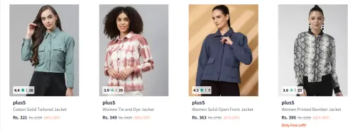 Image of Pluss Women's Jackets upto 90% Discount
