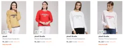 Pluss Womens Sweatshirts upto 90% Discount