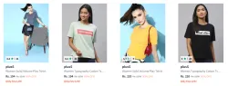 Pluss Womens T-shirts at minimum 80% Discount