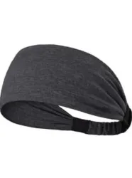 plutoprom Black Wide Quick-Dry Workout Headband