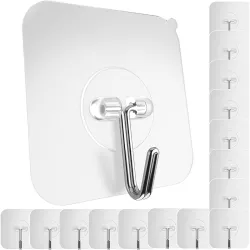 Pack of 15 Heavy-Duty Adhesive Hooks
