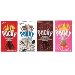 Pocky Sticks Variety Pack Coverd With Crunchy Biscuit  (Pack Of 4 Each 70g)