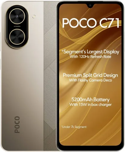 Image of POCO C71 (Desert Gold, 64 GB)  (4 GB RAM)