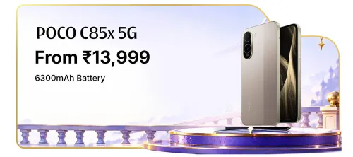 Image of POCO C85x 5G @ ₹13,999 on Flipkart Big Billion Days Sale