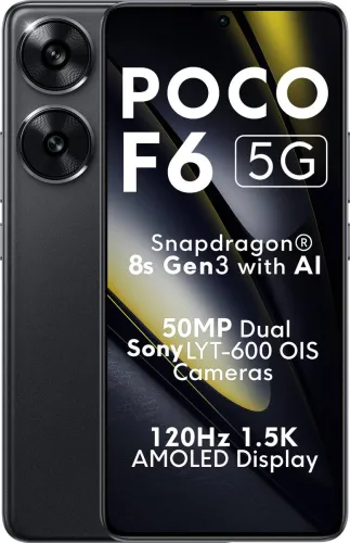 Image of POCO F6 5G (Black, 256 GB) (12 GB RAM)