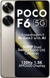 POCO F6 5G (Titanium, 256 GB)  (8 GB RAM)