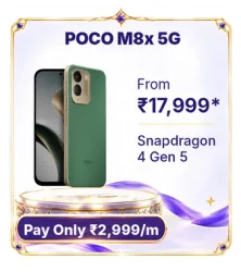 POCO M8x 5G @ ₹17,999 on Flipkart’s Big Billion Days