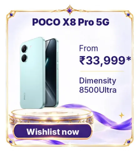 Image of POCO X8 Pro @ ₹33,999 on Flipkart’s Big Billion Days