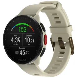 Polar Pacer - GPS Running Watch - High-Speed Processor - Ultra-Light - Bright Display - Grip Buttons, White