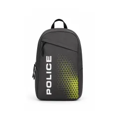 Police 25L Nylon Backpack for Men & Women | Lightweight Regular Backpack with Spacious Compartments, Front Utility Pocket & Padded Shoulder Straps | Travel, College, Office Bag I Grey