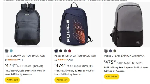 Image of Police Backpack Minimum 70% Discount 