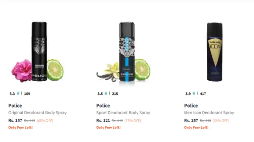 Image of Police Deodorant Upto 73% Discount