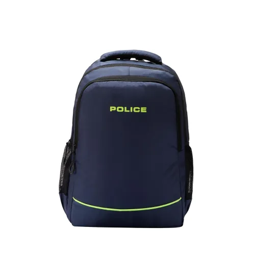 Image of Police JIOJI LAPTOP BACKPACK - NAVY/LIME GREEN