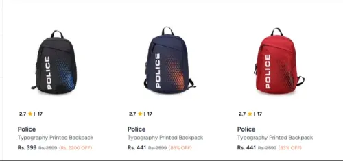 Image of Police Laptop Backpack Upto 83% Discount