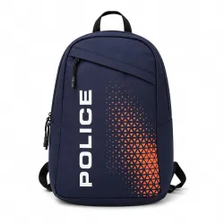 Police Slim Everyday Laptop Backpack for Office Casual Waterproof School College Business Travel Bag in Navy Blue