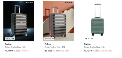 Image of Police Trolleybag Starting @ ₹989