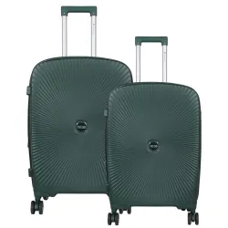 Polo Class 2Pc Set Trolley Bags (24/28 inch) - Dark Green