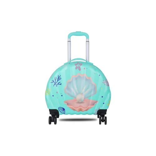 Image of Polo Class Kids Trolley Bag | Made with Polycarbonate | Durable and Waterproof | Trolley Bag for Kids - Green