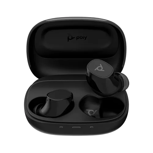Image of Poly – Voyager Free 20 – True Wireless Earbuds in Black - Adaptive ANC, AI Enhanced Audio and Personalized Comfort - Wor