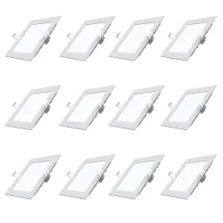 Polycab 3W LED Panel Light Scintillate Edge Slim Square Smart Offers Bright Lumination Long Lifespan No Harmful Radiatio