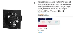 Polycab Freshner Axial 150mm Air Exhaust fan