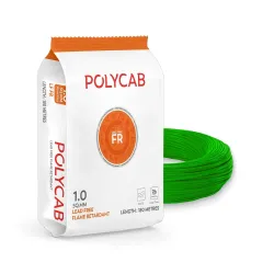 Polycab LF FR 180M coil | 1 SQ MM | Flame Retardant technology | Lead free insulation | 99.97% high purity copper | Rode