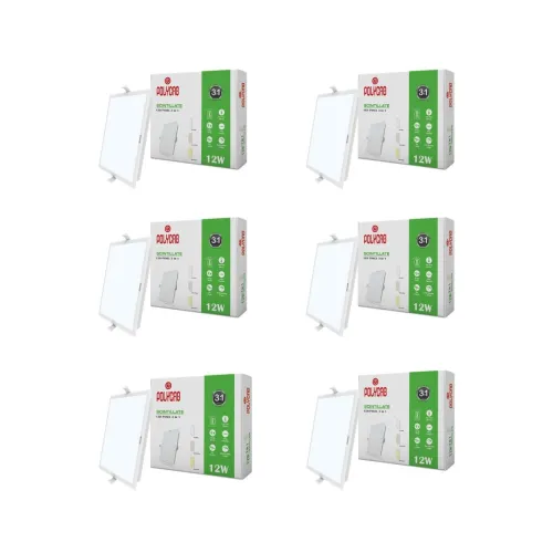 Image of Polycab Scintillate 12W LED Panel Light, Square (Pack of 6)