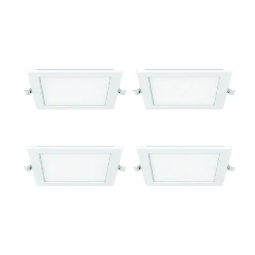 Image of Polycab 3W Slim Square LED Panel Light, Cool White 6500K, Pack of 4