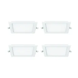 Polycab 3W Slim Square LED Panel Light, Cool White 6500K, Pack of 4