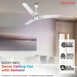Polycab Wizzy Neo BLDC Ceiling Fan 1200mm Remote