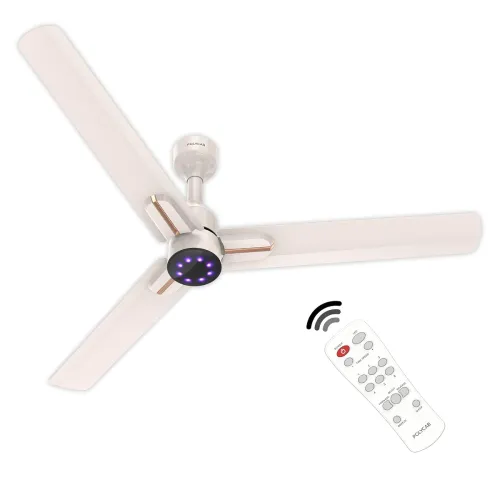 Image of Polycab Wizzy Neo LED 1200mm BLDC Ceiling Fan with remote |BEE 5 Star Rated