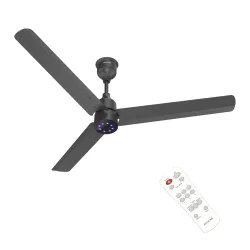Polycab Wizzy Plus LED 1200mm BLDC Ceiling Fan with Remote |BEE 5 Star Rated, Higher Air Delivery|LED Indicator,Reverse,Boost,Sleep and Breeze Mode |3 Years Warranty (Matt Black)
