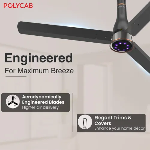 Image of Polycab Wizzy Prime100% CopperLED Indicator Higher Air Delivery with 3 Year